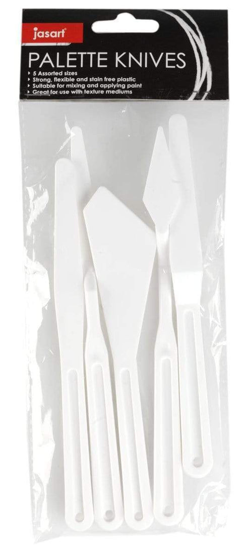AussieSuperStore Art & Craft Essentials Palette Knife Pack 5 Jasart Palette Knives Jasart Palette Knives 9311960383319 0383310